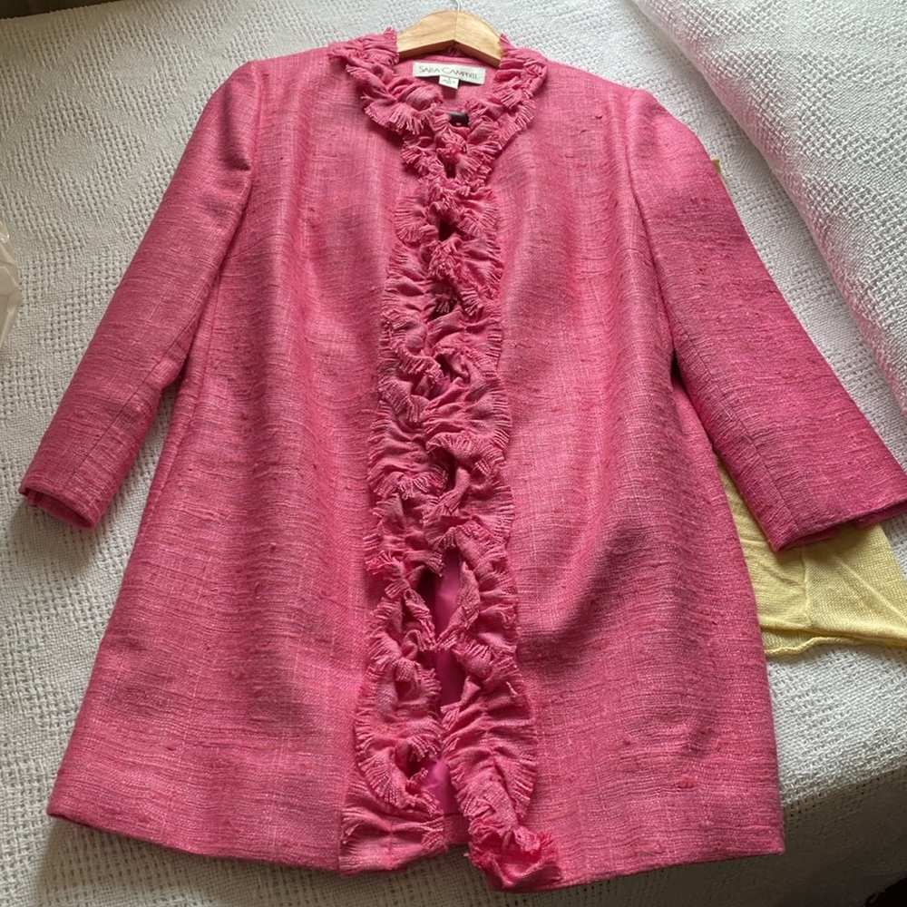 Sara Campbell Silk Matka Jacket 2 NWOT